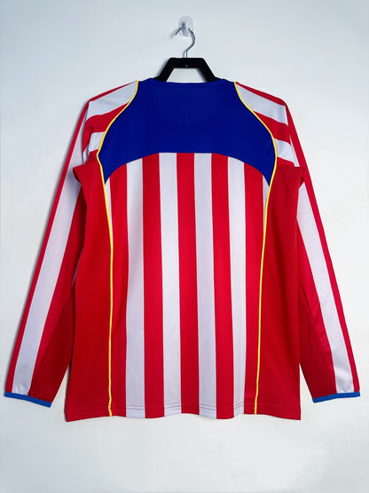 Atletico Madrid Long Sleeve Home Shirt - 2004-05